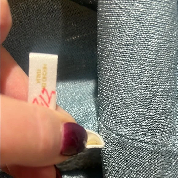 Escada Gray and Blue Knit Cardigan with built in Scarf and long sleeve sweater38 - Picture 4 of 8